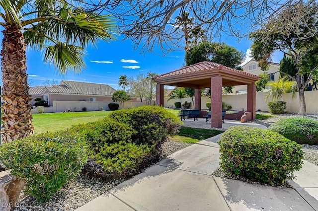 3520 Round Valley Way, Las Vegas, NV 89129 - view of yard with a gazebo