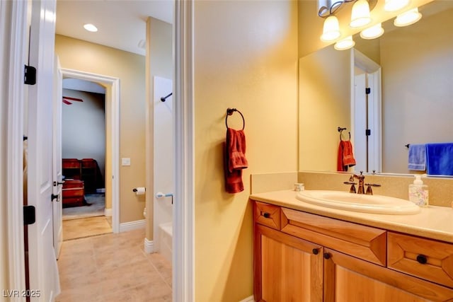 8465 Picket Ridge Ct, Las Vegas, NV 89143 - full bathroom with vanity and tile patterned flooring