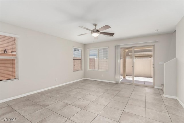 6443 Burlap Ct, Las Vegas, NV 89122 - spare room with a ceiling fan and light tile patterned floors