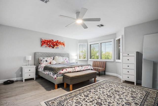 2228 Brighton Shore St, Las Vegas, NV 89128 - bedroom with light wood-style flooring and ceiling fan