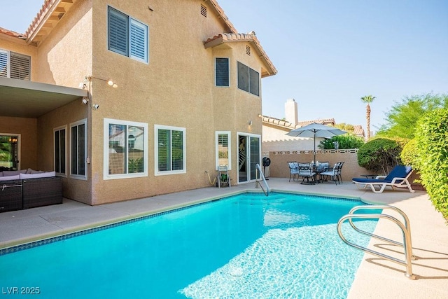 2228 Brighton Shore St, Las Vegas, NV 89128 - view of pool with an outdoor hangout area, a patio, and outdoor dining space