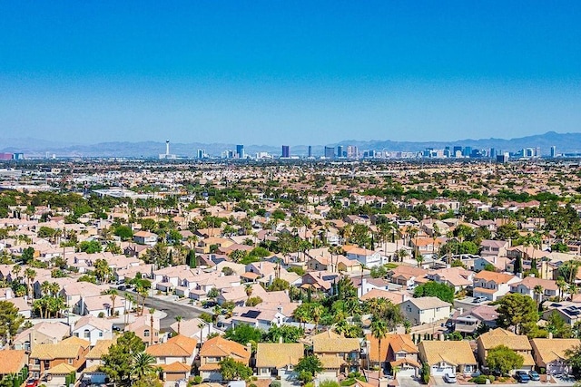 2228 Brighton Shore St, Las Vegas, NV 89128 - aerial overview of property's location with a mountainous background