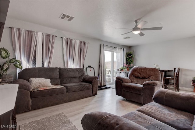441 Groft Way, Henderson, NV 89015 - living area featuring a ceiling fan and light wood finished floors
