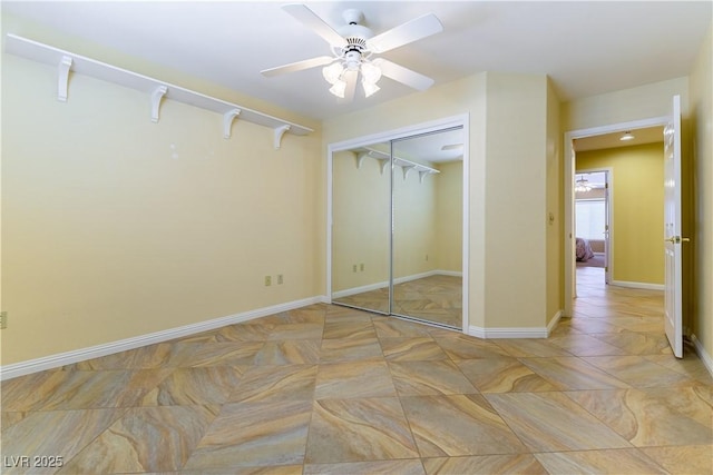 3016 Lotus Hill Dr, Las Vegas, NV 89134 - unfurnished bedroom featuring a closet and a ceiling fan