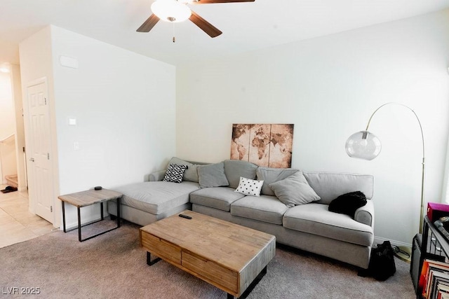 7331 Sunray Point St, North Las Vegas, NV 89084 - carpeted living area with ceiling fan