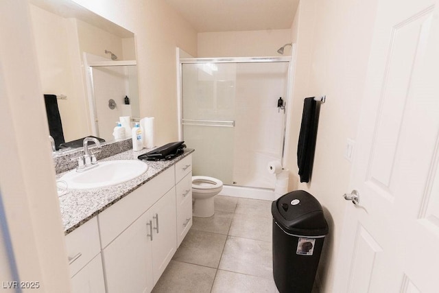 7331 Sunray Point St, North Las Vegas, NV 89084 - full bathroom with a shower stall, vanity, and tile patterned flooring