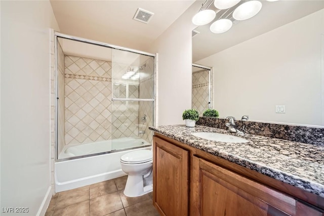 87 E Agate Ave Unit 208, Las Vegas, NV 89123 - bathroom featuring vanity, enclosed tub / shower combo, and tile patterned floors