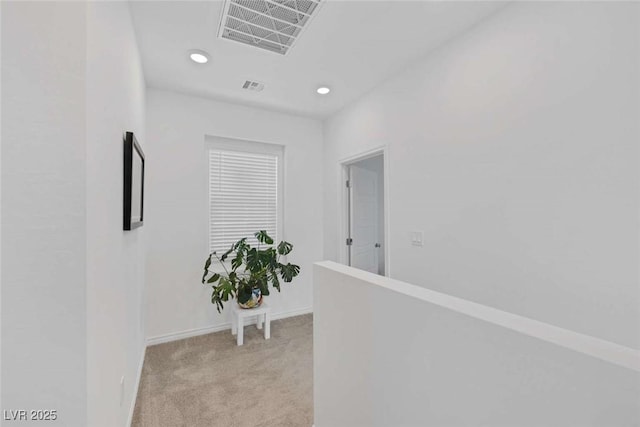 9827 Mojave Mountain St, Las Vegas, NV 89166 - hallway with light colored carpet and recessed lighting