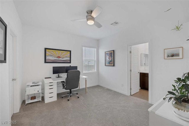 9827 Mojave Mountain St, Las Vegas, NV 89166 - carpeted office space with a ceiling fan and baseboards
