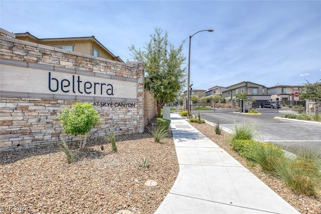 9827 Mojave Mountain St, Las Vegas, NV 89166 - community sign featuring a residential view