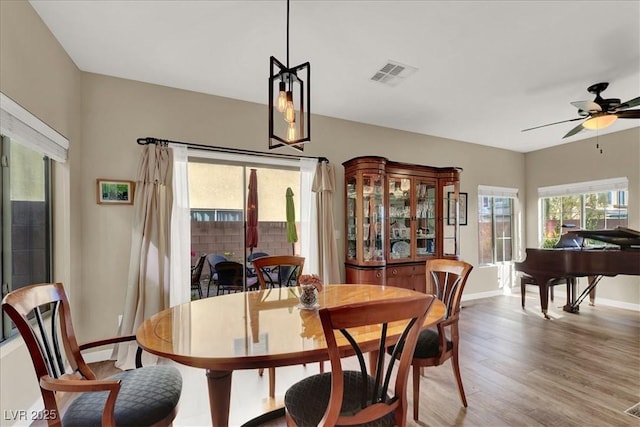 9916 Fallowdeer Ct, Las Vegas, NV 89149 - dining space featuring wood finished floors and ceiling fan