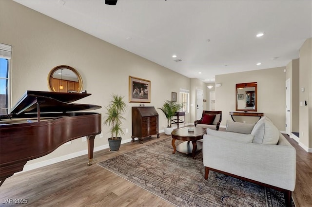 9916 Fallowdeer Ct, Las Vegas, NV 89149 - living room featuring wood finished floors and recessed lighting