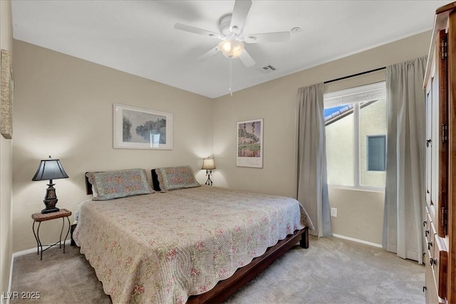 9916 Fallowdeer Ct, Las Vegas, NV 89149 - bedroom with light colored carpet and a ceiling fan
