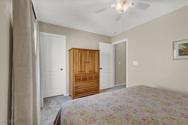 9916 Fallowdeer Ct, Las Vegas, NV 89149 - carpeted bedroom with ceiling fan and baseboards