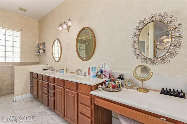 60 N Fogg St, Las Vegas, NV 89110 - bathroom with marble finish floors and double vanity