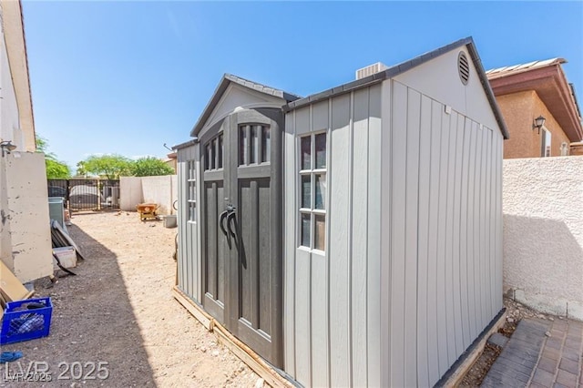 60 N Fogg St, Las Vegas, NV 89110 - view of shed featuring a fenced backyard