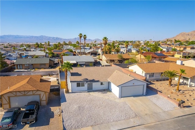 6760 Fallona Ave, Las Vegas, NV 89156 - aerial perspective of suburban area featuring mountains