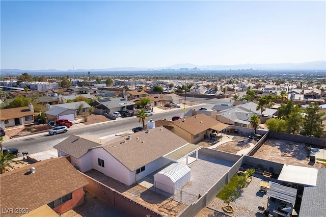 6760 Fallona Ave, Las Vegas, NV 89156 - aerial perspective of suburban area with mountains