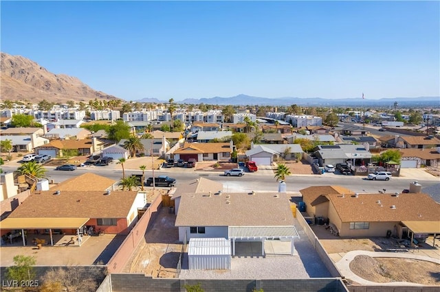 6760 Fallona Ave, Las Vegas, NV 89156 - aerial perspective of suburban area featuring a mountain backdrop