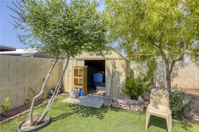 729 Concrete Ct, Las Vegas, NV 89110 - view of shed with a fenced backyard