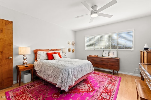 639 Lacy Ln, Las Vegas, NV 89107 - bedroom with wood finished floors and a ceiling fan