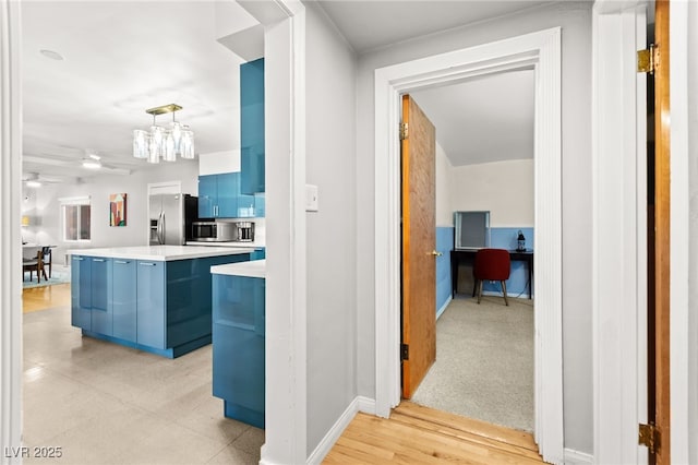 639 Lacy Ln, Las Vegas, NV 89107 - hall featuring baseboards and a desk