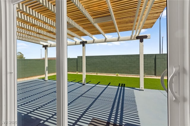 1904 Leaning Pine Way, Las Vegas, NV 89128 - fenced backyard with a pergola and a patio area