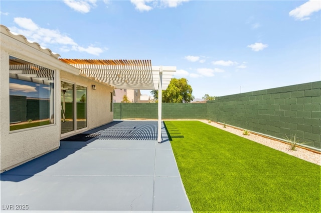 1904 Leaning Pine Way, Las Vegas, NV 89128 - fenced backyard featuring a patio area and a pergola