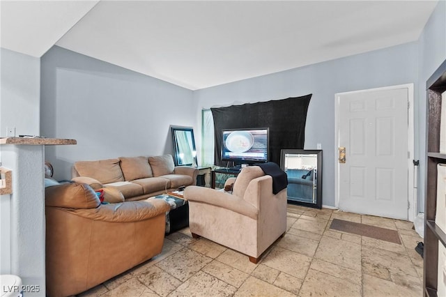 2060 Rancho Lake Dr Unit 103, Las Vegas, NV 89108 - living room with stone tile flooring