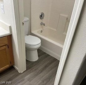 3254 Gold Run St, North Las Vegas, NV 89032 - bathroom featuring vanity, wood finished floors, and shower / washtub combination