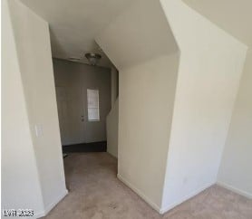 3254 Gold Run St, North Las Vegas, NV 89032 - corridor with baseboards and light carpet