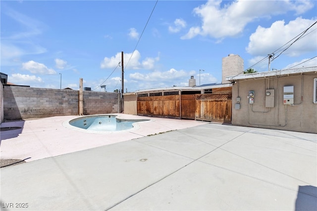 4709 Alpine Pl, Las Vegas, NV 89107 - view of swimming pool featuring a patio area and a fenced backyard
