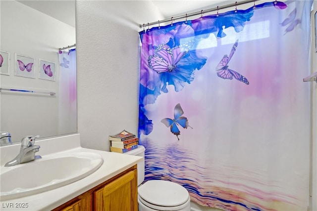 5630 Midnight Breeze St, North Las Vegas, NV 89081 - bathroom with vanity and curtained shower