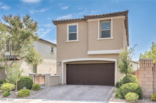 8104 Switchback Run St, Las Vegas, NV 89166 - mediterranean / spanish home with stucco siding and a garage
