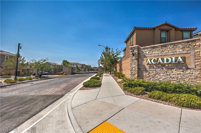 8104 Switchback Run St, Las Vegas, NV 89166 - community sign featuring a residential view