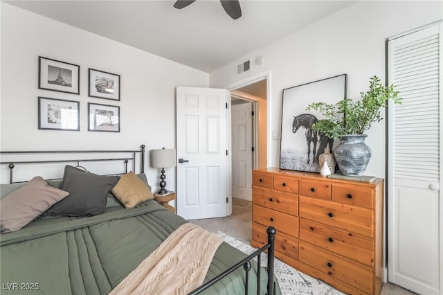 1467 Hialeah Dr Unit C, Las Vegas, NV 89119 - bedroom featuring light colored carpet and a ceiling fan