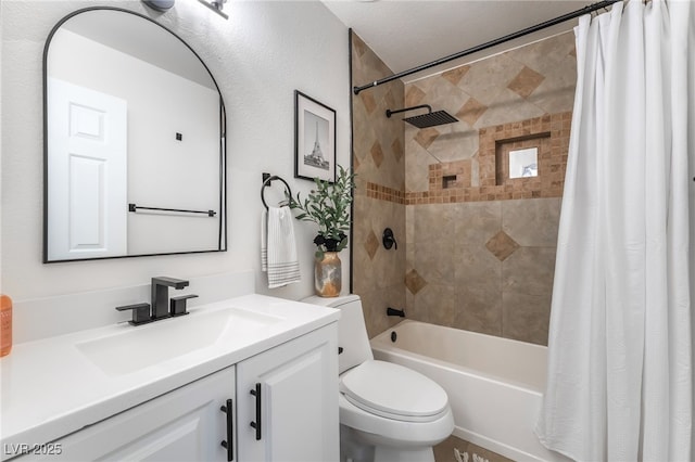 1467 Hialeah Dr Unit C, Las Vegas, NV 89119 - bathroom featuring vanity and shower / bathtub combination with curtain
