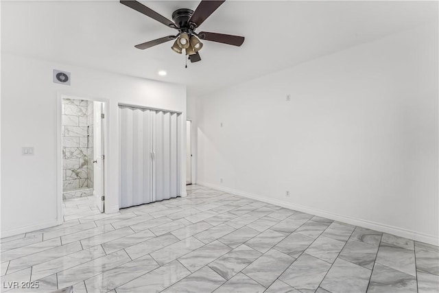 1905 Las Verdes St, Las Vegas, NV 89102 - unfurnished bedroom featuring recessed lighting and ceiling fan