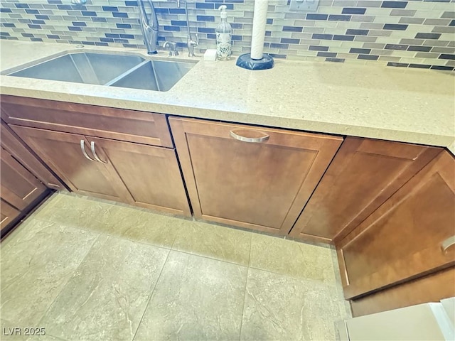 2406 Showcase Dr, Las Vegas, NV 89134 - detailed view of a sink and decorative backsplash