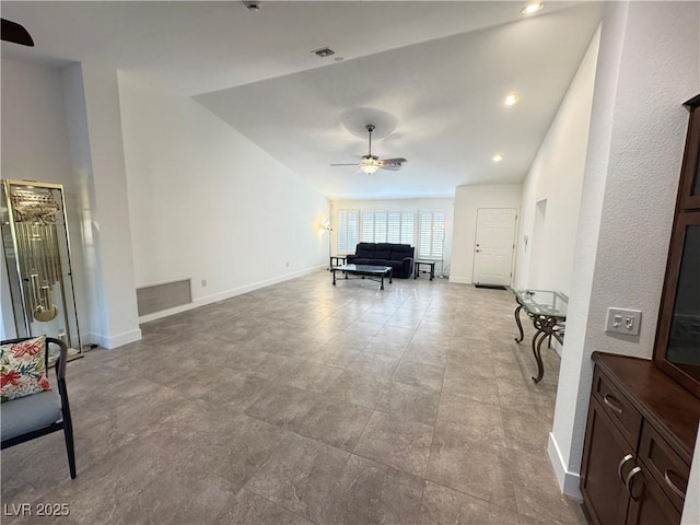 2406 Showcase Dr, Las Vegas, NV 89134 - living room featuring ceiling fan and baseboards