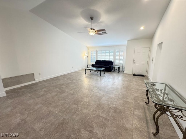 2406 Showcase Dr, Las Vegas, NV 89134 - sitting room with baseboards and a ceiling fan