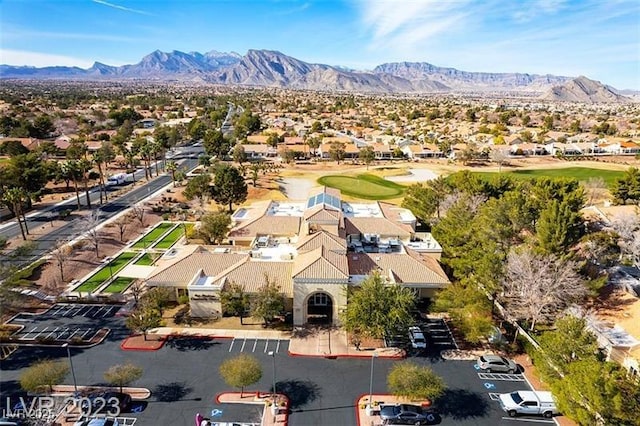2406 Showcase Dr, Las Vegas, NV 89134 - aerial view of residential area featuring mountains