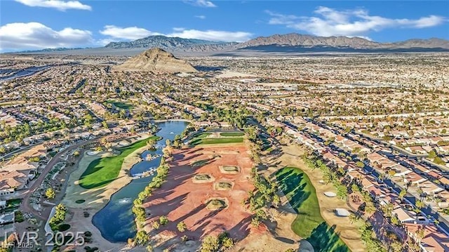 2406 Showcase Dr, Las Vegas, NV 89134 - aerial view of property's location featuring a mountainous background and nearby suburban area