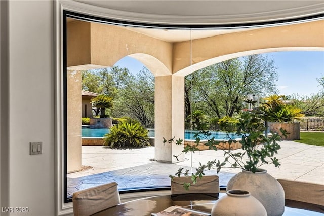 9801 Orient Express Ct, Las Vegas, NV 89145 - view of patio / terrace with an outdoor pool