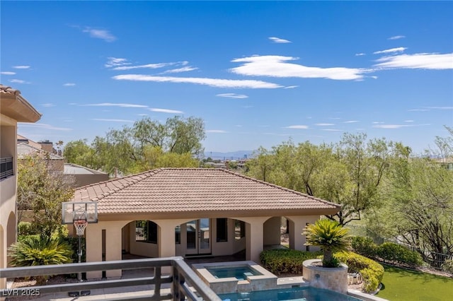 9801 Orient Express Ct, Las Vegas, NV 89145 - view of swimming pool with a pool with connected hot tub
