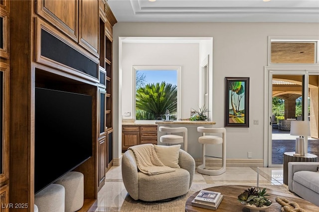 9801 Orient Express Ct, Las Vegas, NV 89145 - sitting room with baseboards