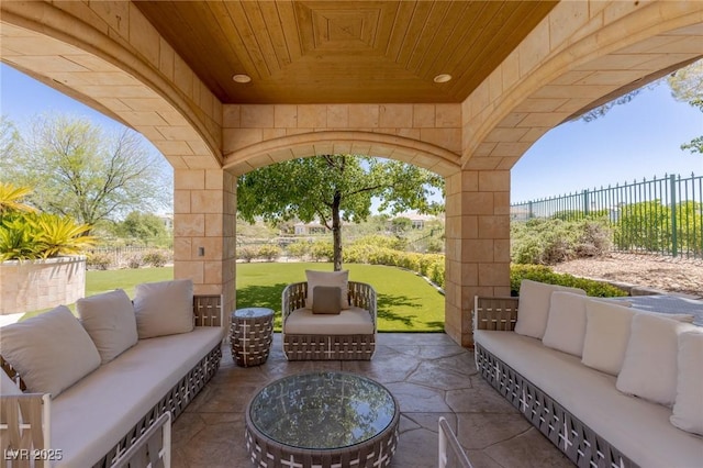 9801 Orient Express Ct, Las Vegas, NV 89145 - view of patio / terrace featuring outdoor lounge area