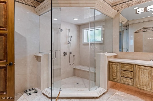 9801 Orient Express Ct, Las Vegas, NV 89145 - full bathroom with a shower stall and vanity
