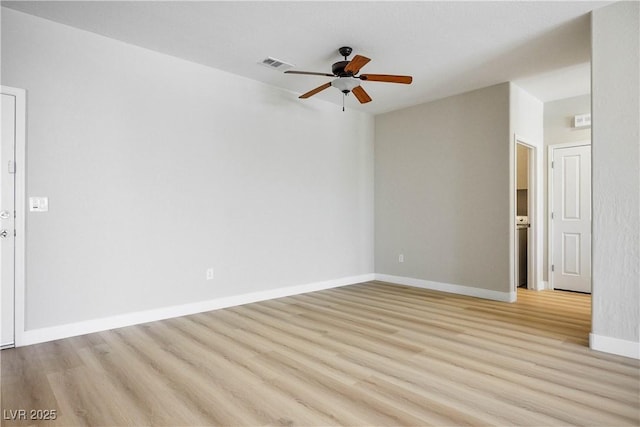 2563 Sargon St, Henderson, NV 89044 - empty room with a ceiling fan and light wood-style floors