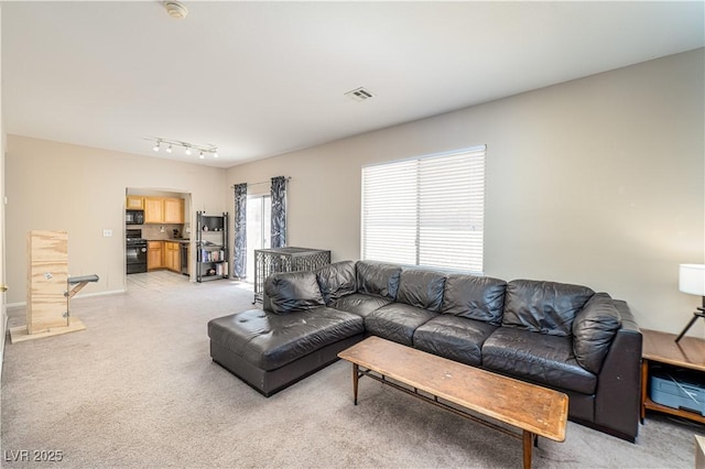 1453 Evening Song Ave, Henderson, NV 89012 - living area with light colored carpet and track lighting